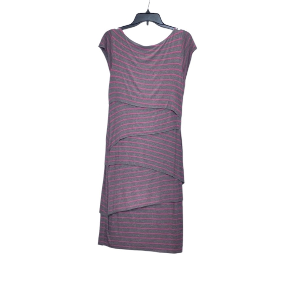 Bailey 44 Layered Striped Cap Sleeve Slip On Dress L - Picture 4 of 11